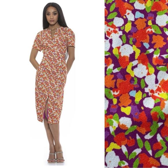 Alexia Admor Dresses & Skirts - Alexia Admor Jayana Raglan Sleeve Midi Sheath Dress